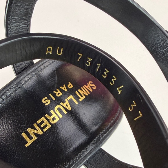 π₯SAINT LAURENT - PLATZ PLATFORM SANDALS - SIZE 37 EU / SIZE 7 US - GE307 - Picture 17 of 17